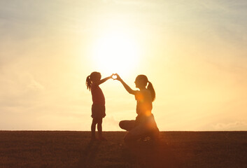 Fototapeta premium Happy parent child relationship family love concept