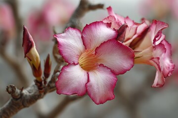 Desert rose or Impala lily in pink