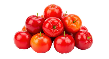 Isolated Pile of Acerola Cherries