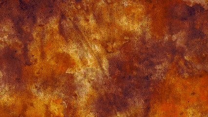 Brown red burnt orange rusty yellow white abstract watercolor. Colorful grunge art background....
