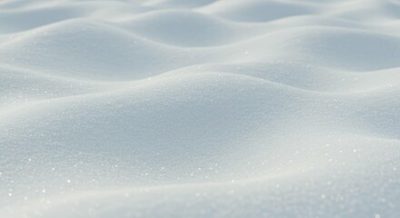 Pristine white snow surface with sparkling ice crystals, clean winter landscape texture for luxury and beauty product backgrounds