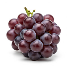 Fototapeta premium Bunch of Purple Grapes on White Background
