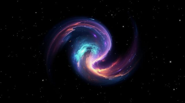 Spiral Galaxy Spinning in Vast Space with Nebula Colors Presented on a Stylish Premium Background of Unique Refinement