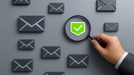 Checking email security with verification tools in a modern digital office setting