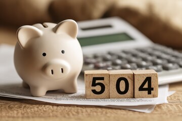 Loan 504 financial term indicated on paper