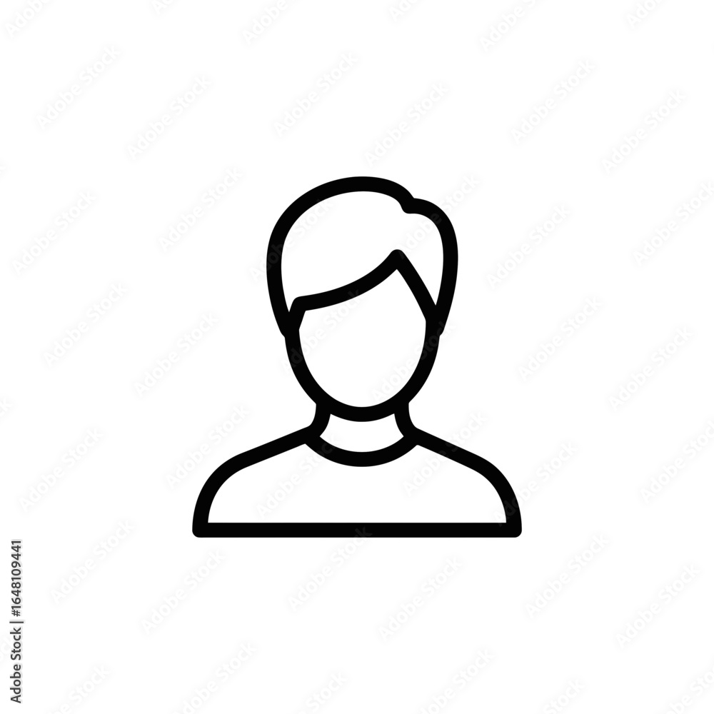 Poster personal branding vector icon of a person in a minimalistic style