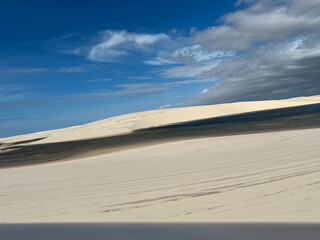 Brazil, Barreirinhas- 2023, May: lagoon and sand dunes in lençóis maranhenses