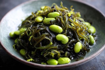 Seaweed with soybeans