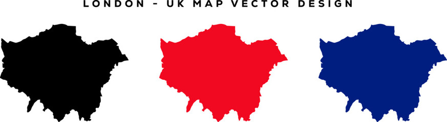 London United Kingdom Map Vector Illustration | Detailed City Travel Guide Design