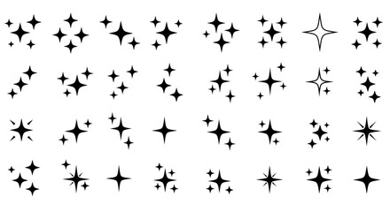 Fototapeta premium Sparkling starbursts and twinkling light effects add magic to any design project