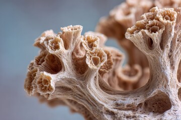 The coral rock in the photo appears like a fossil of an animal