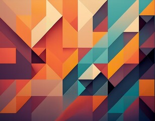 Fototapeta premium minimalist abstract wallpaper with geometric shapes