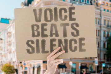 Voice beats silence, highlights public empowerment in civic engagement. DEMOCRACY. ACTIVISM....