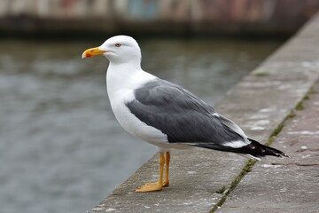The Caspian gull Larus cachinnans a large member of the herring and lesser black backed gull group breeds near the Black and Caspian Seas