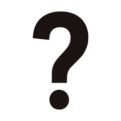 black Question mark icon transparent background