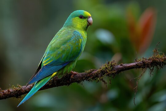 The blue winged parakeet or Malabar parakeet is native to southern India s Western Ghats