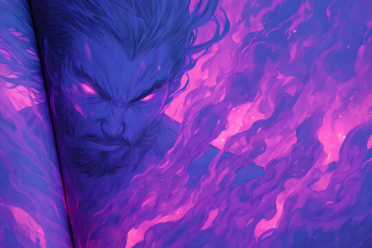 comic book art, intense details fill the epic two-page comic battle scene