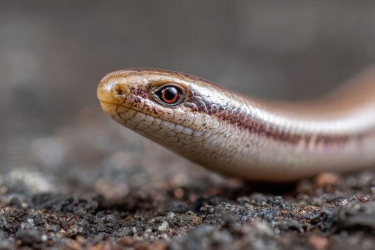 Anguis fragilis commonly known as the slow worm is a legless reptile found in Eurasia also referred to as blindworm