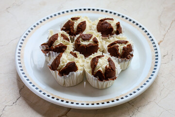 Bolu kukus or steamed cup cake.