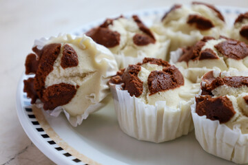 Bolu kukus or steamed cup cake.