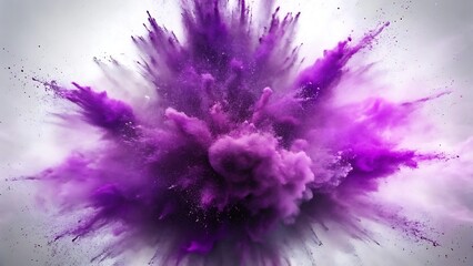 Obraz premium Abstract Purple and White Powder Explosion: Dynamic, Energetic, Artistic Stock Photo