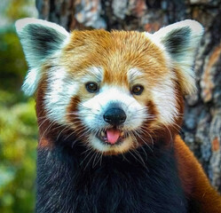 Red Panda with Tongue Out