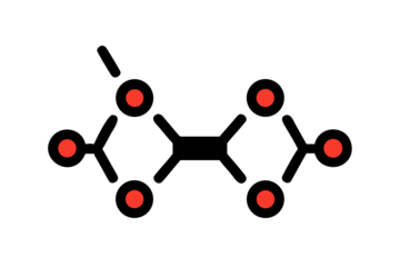 Abstract arrangement of glowing red dots on a dark black background