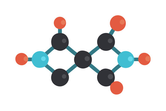 3d molecular model of a chemical compound with a repeating ring structure on a black background