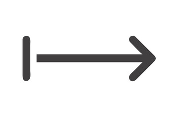 Simple dark gray arrow pointing to the right on a black background