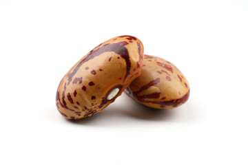 The heap of the red kidney beans isolated on a white background. very close up kidney bean.