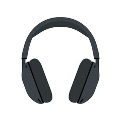 Headphone isolated on white background. Flat vector illustration