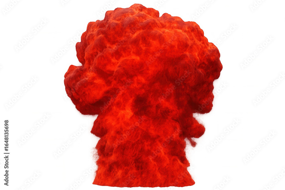 Poster powerful explosion with intense red flames and smoke creating a dramatic visual effect, perfect for 