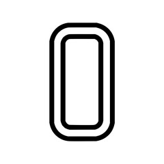 A simple rounded rectangle with double outline for graphic design and user interface elements usage on web and app design