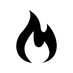 Vector simple fire icon.