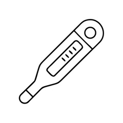 Fototapeta premium Vector thermometer icon depicting temperature measurement