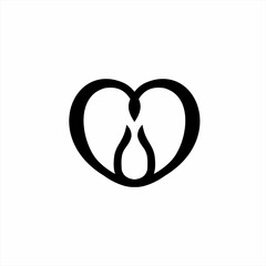 Elegant abstract heart logo design.