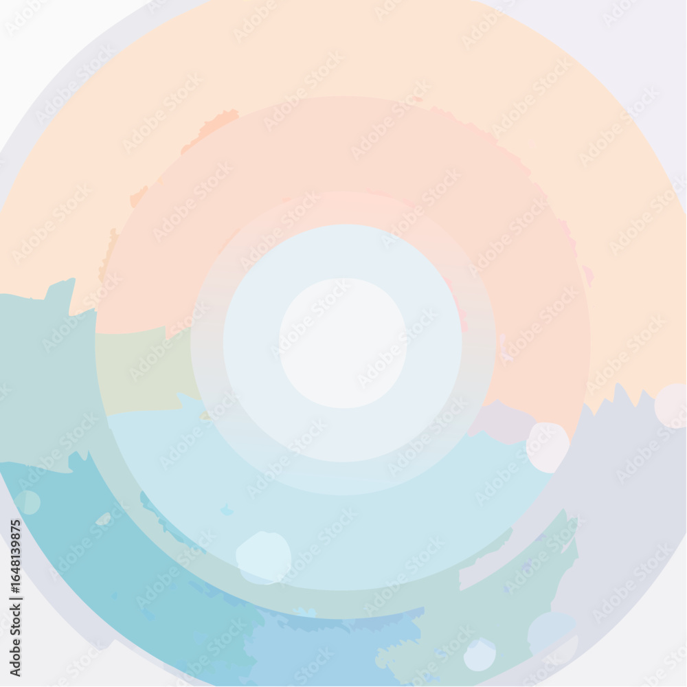 Poster pastel gradient circles on soft textured background