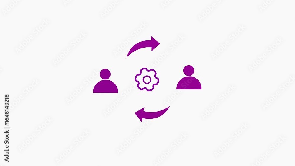Aufkleber user setting icon neon line and black background settings icon, color icon on black background. user