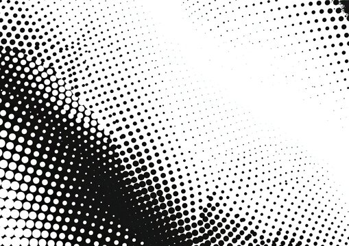 Halftone dots swirl background design, abstract texture