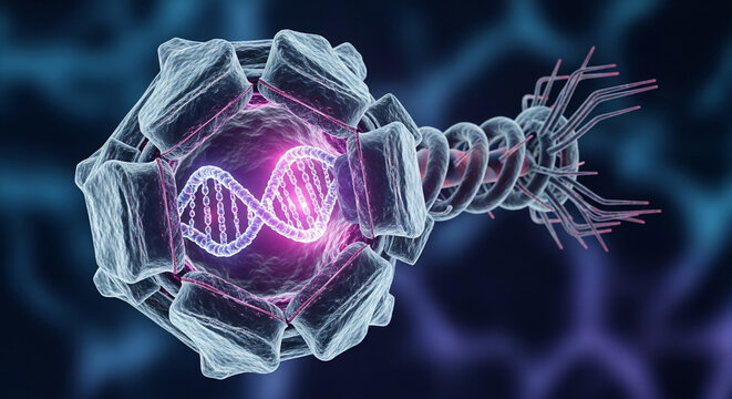Advanced Nanobot with DNA Helix Core: Genetic Engineering and Biotechnology