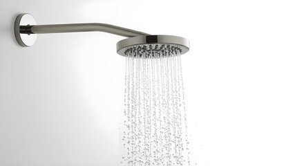 Water flowing from a shower.