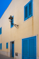 Boat trip to Favignana island, walking in old town in sunny day, Egadi islands near Sicily, Italy
