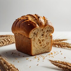 Artisan Loaf: Golden Wheat Bread with Perfect Crust