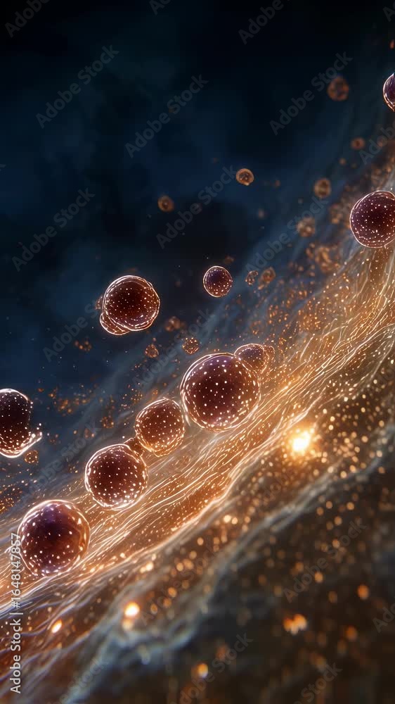 Poster dynamic footage capturing cellular interaction as fresh marrow colonies establish in bone microenvir
