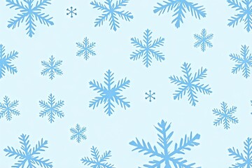 Light Blue Snowflake Pattern