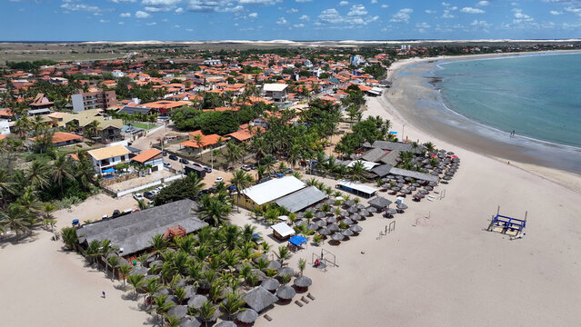 Coqueiro Beach At Luis Correia In Piaui Brazil. Beach Skyline. Nature Landscape. Summer Travel. Coqueiro Beach At Luis Correia In Piaui Brazil. Tropical Scenery.
