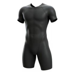 Male athletic body mannequin torso display form with short sleeves and shorts for sportswear presentation isolated on white background