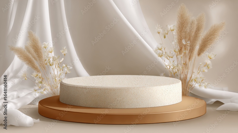 Aufkleber stunning photo of summer sand 3d background podium product scene display stand of minimal platform p