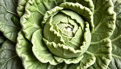 Fototapeta premium Cabbage texture, craft clay. White tone