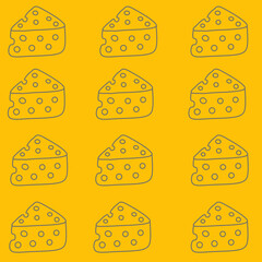 Cheese doodle pattern background. Cheese Seamless Pattern. Cheese background pattern. 